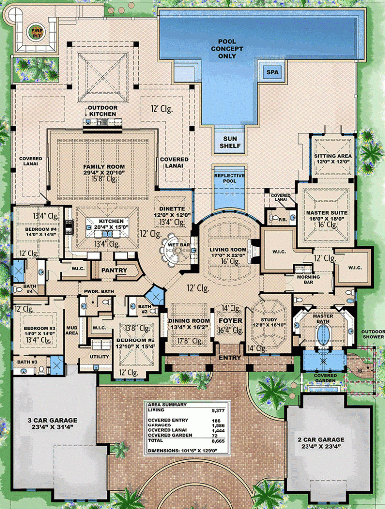 Luxury Dream Home Floor Plans - 2 Bedroom One Floor House Plans That Are Luxurious