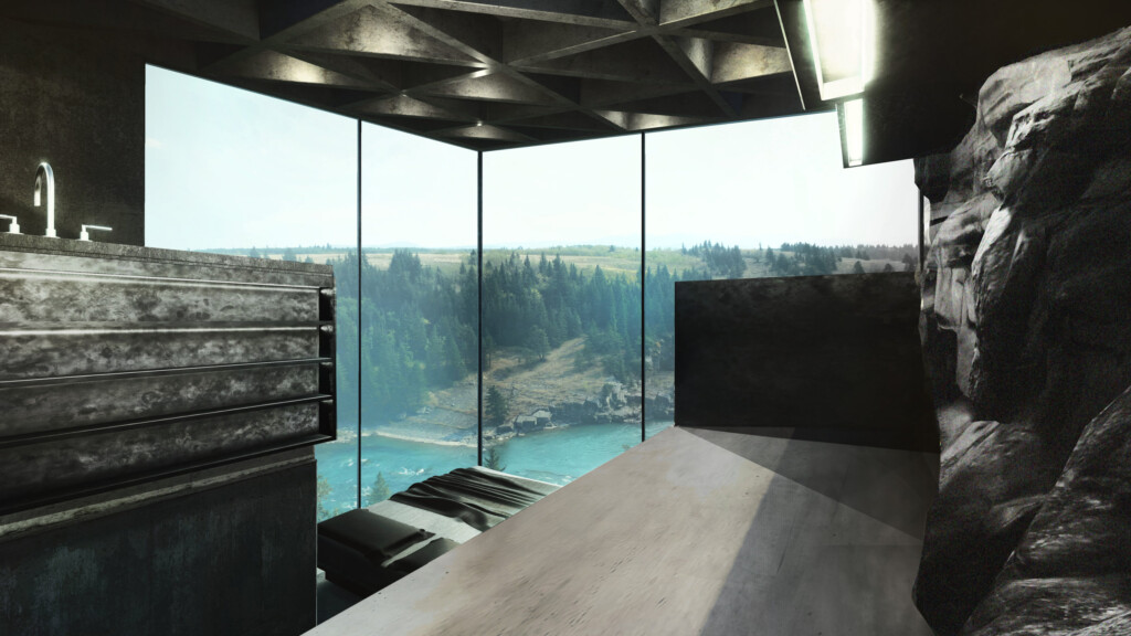 Maralah Calgary Canada Conceptual Cliff House LAAV Architects - Maralah Cantilevered Cliff House Bedroom Floor Plan