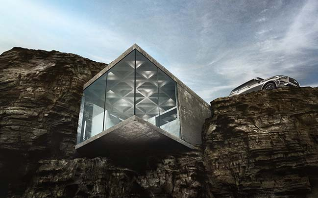 Maralah Conceptual Cliff House By LAAV Architects - Maralah Cantilevered Cliff House Bedroom Floor Plan