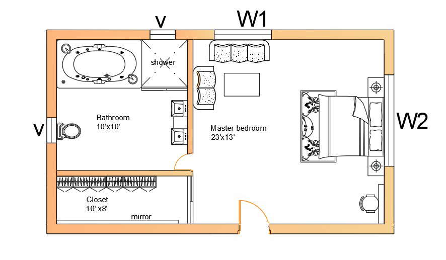 Master Bedroom Floor Plan With Measurements At Darla Seamon Blog - 5 Bedroom House Floor Plan With Master Bedroom