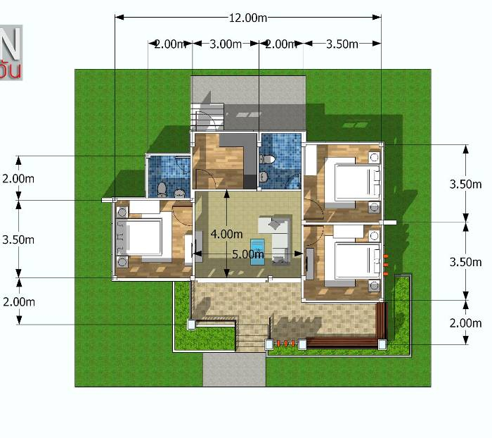 Modern 3 Bedroom Bungalow House Design With Floor Plan Viewfloor co - Bungalow House 3 Bedroom Floor Plan