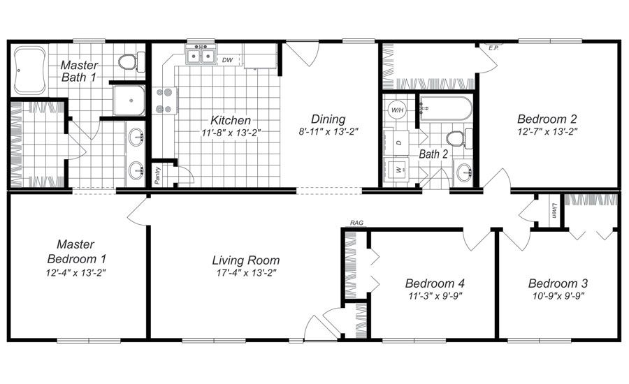 Modern 4 Bedroom House Design BESTHOMISH - 4 Bedroom House Plan First Floor