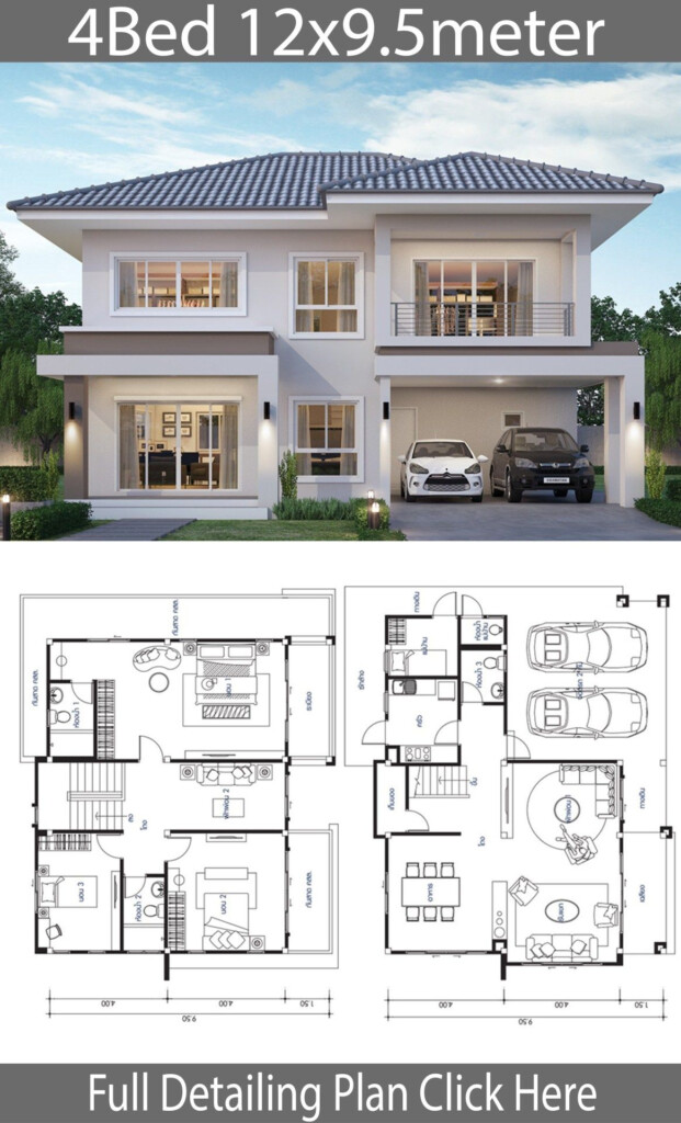 Modern 4 Bedroom House Design BESTHOMISH - Second Floor Modern 4 Bedroom House Floor Plans