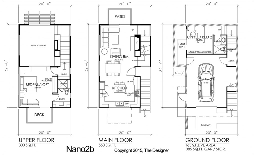 Modern Affordable 3 Story House Plan Designs The House Designers - Simple Three Bedroom House Floor Plan