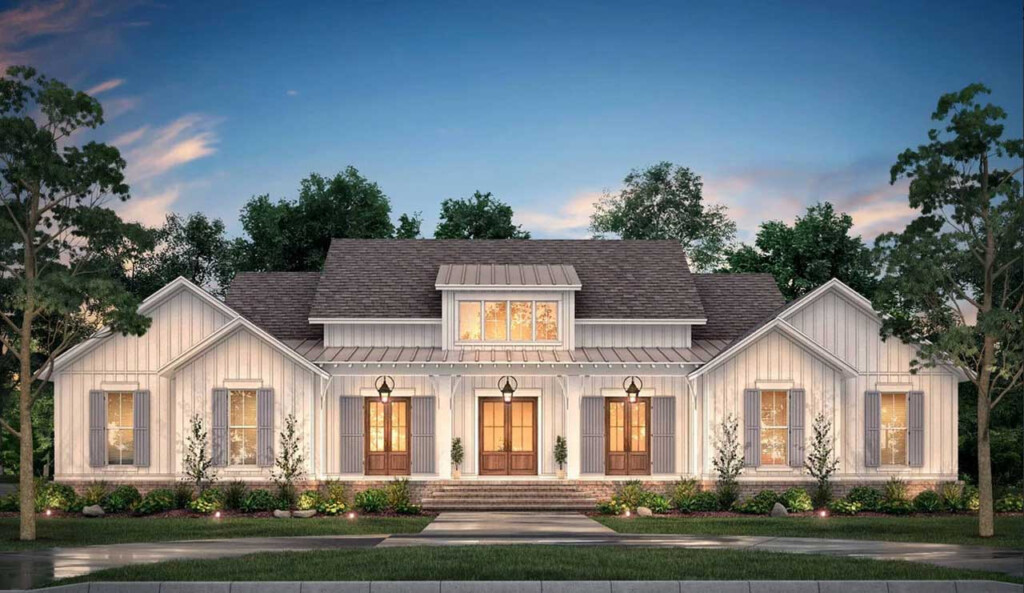 Modern farmhouse House Plan 4 Bedrooms 3 Bath 3076 Sq Ft Plan 50 393 - House Plans 4 Bedrooms 3 Baths 1 Floor