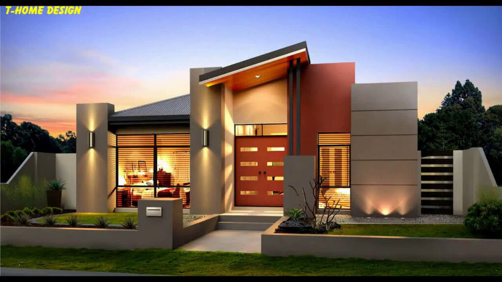 Modern Single Storey House Design With 4 Bedrooms YouTube - 1 Storey House Design With Floor Plan With 4 Bedrooms