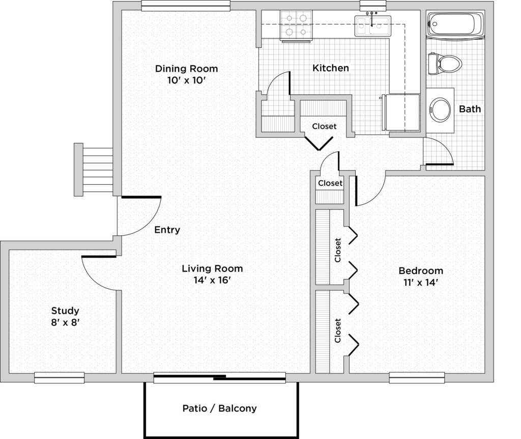 One Bedroom With Den Floor Plan Floorplans click - House Plans 4 Plus Den Bedrooms One Floor