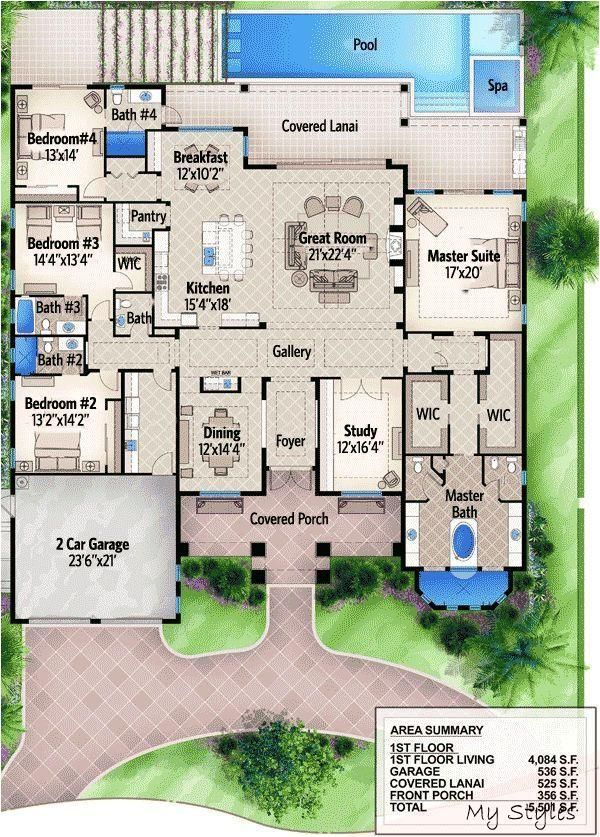 One Story Four Bed Beauty 65614bs 478 - 1 Floor House Plans+4 Bedrooms