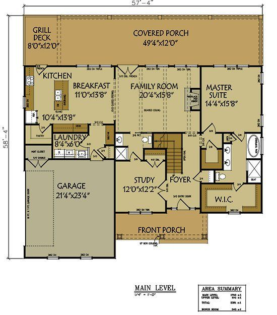 Our Oconee River Is A Three Bedroom House Plan With An Open Floor Plan  - 3 Bedroom House 2 Car Garage Floor Plans