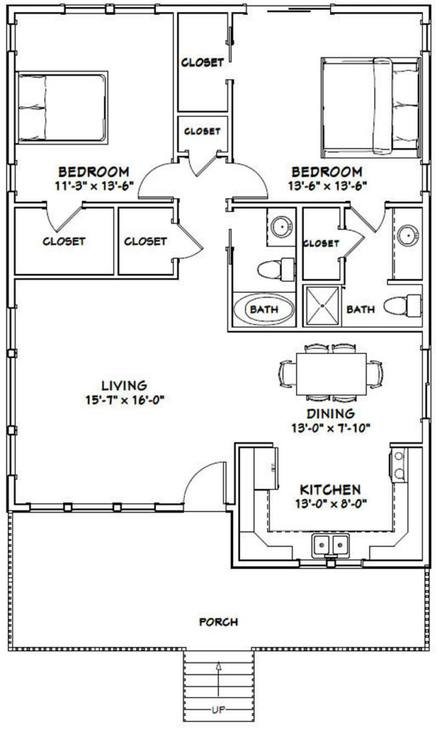 Pin On Blueprint Ideas 1500 Sq Ft  - Shop House Floor Plans 2 Bedroom