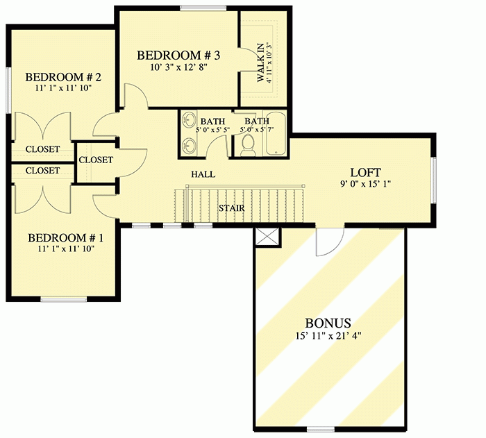 Plan 61348UT 4 Bed Craftsman House Plan With First Floor Master  - 4 Bedroom House Plans With First Floor Master Craftsman Style