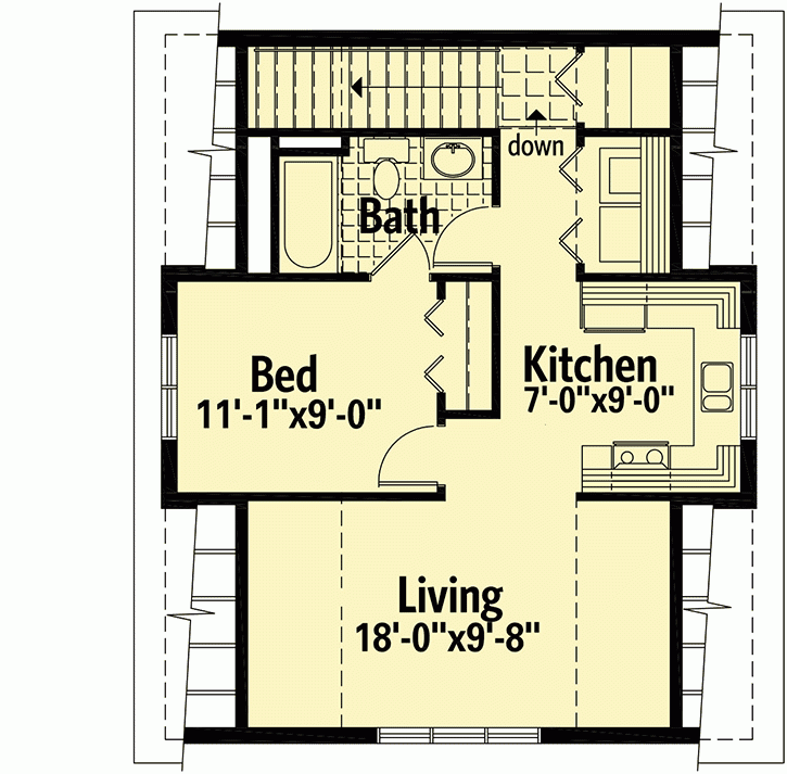 Plan 80962PM Adorable Carriage House Plan With 1 Bed Apartment  - Carriage House Apartments Syracuse 1 Bedroom Floor Plan