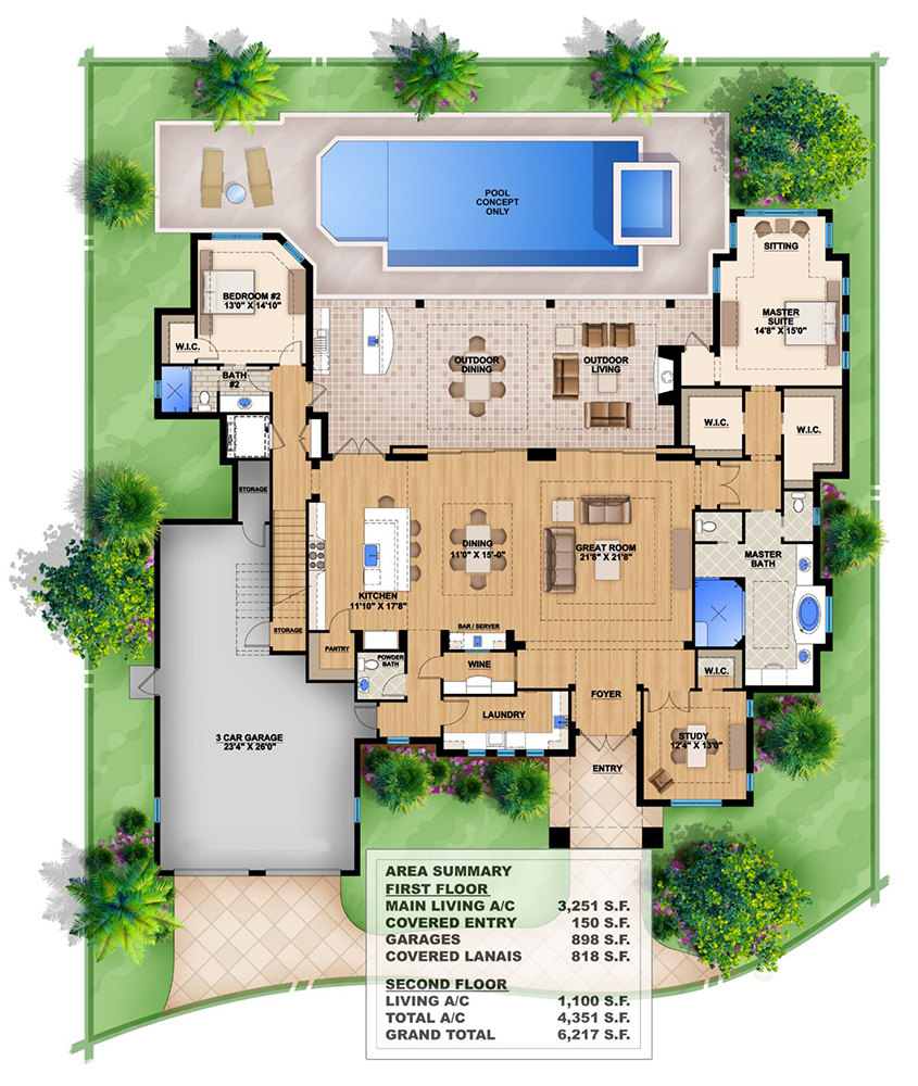 Plan 86006BW Fully Open Floor Plan Coastal House Plans Dream House  - 5 Bedroom House Plans Open Floor Plan