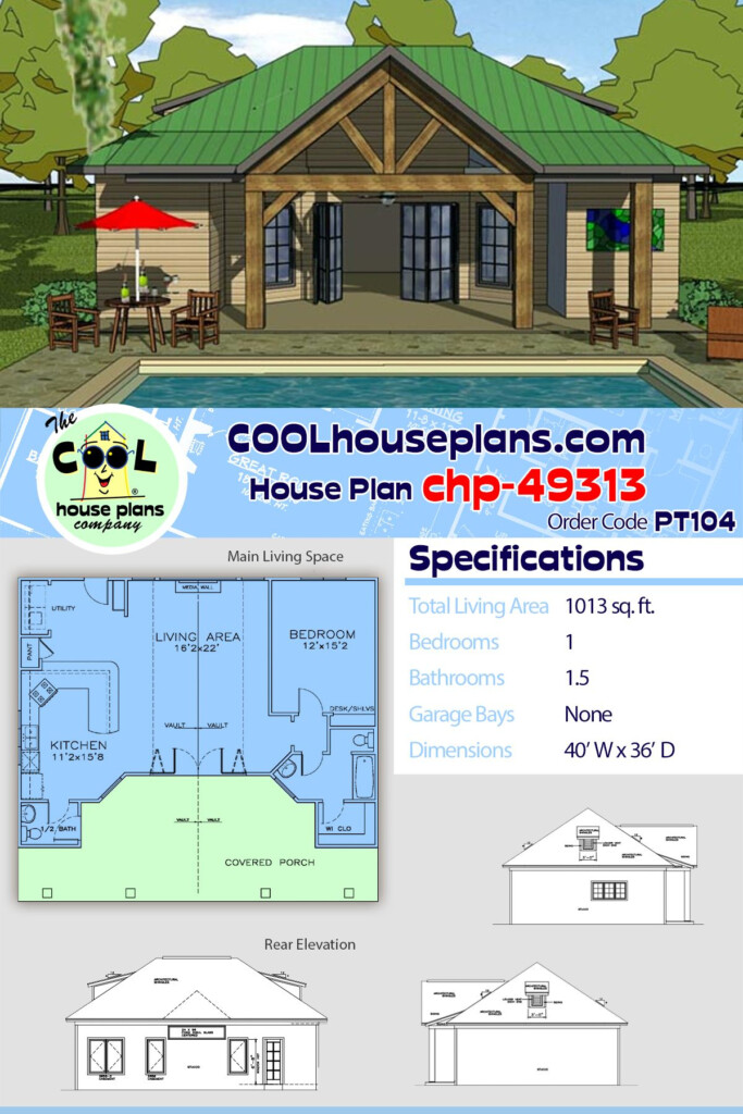 Pool House Plans With Bedroom House Plans - Inground Pool With One Bedroom Pool House Floor Plans