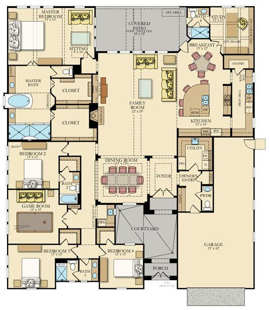 Popular 5 Bedroom 4 Bathroom Floor Plans Important Concept  - 5 Bedroom 4 Bath House Floor Plans