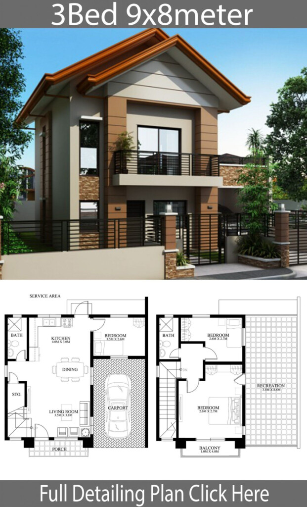 Primary Small 3 Bedroom 2 Story House Plans Comfortable New Home  - 2 Storey House With 3 Bedrooms Floor Plan