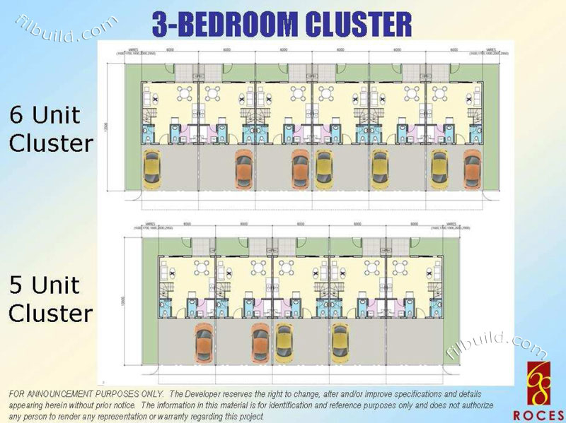 Real Estate Home Lot Sale At 3 Bedroom Cluster Floor Plan - Floor Plan Of 3 Bedroom Cluster House