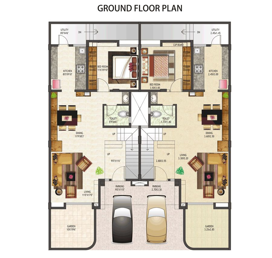 Row House Plan A Comprehensive Guide House Plans - 3 Bedroom Row House Floor Plan