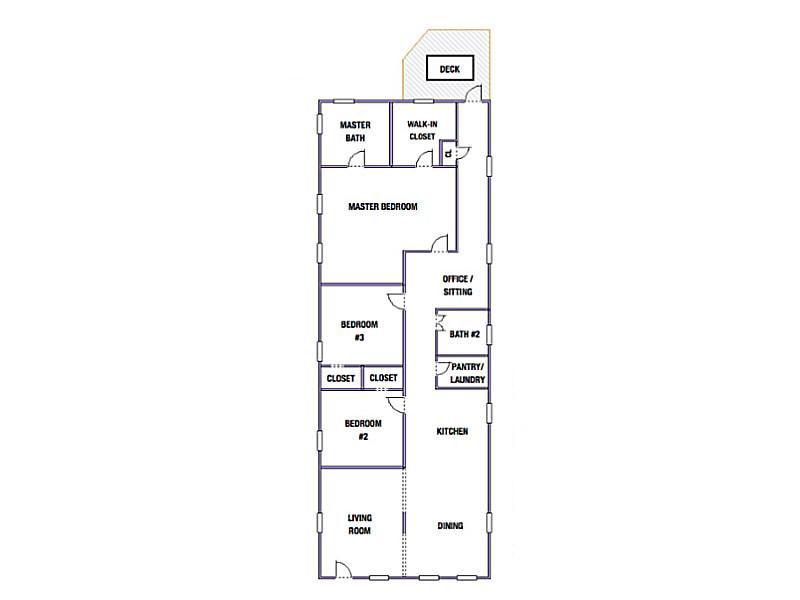 Shotgun Floorplans NOLA Kim - Shotgun House Floor Plan 3 Bedroom