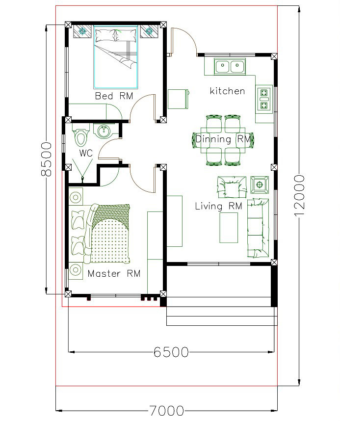 Simple 2 Bedroom Floor Plan With Dimensions Viewfloor co - Floor Plans For Two-bedroom Small House