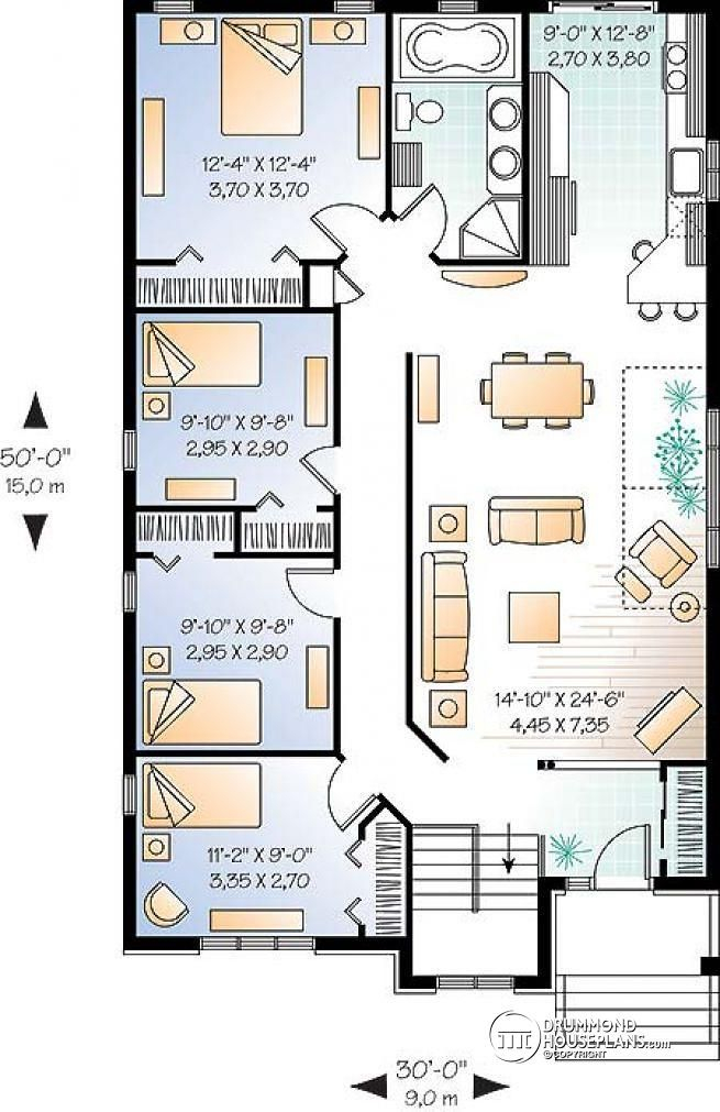 Simple 4 Bedroom House Plans For The Modern Family House Plans - 4 Bedroom Small House Floor Plans For Small Land Space