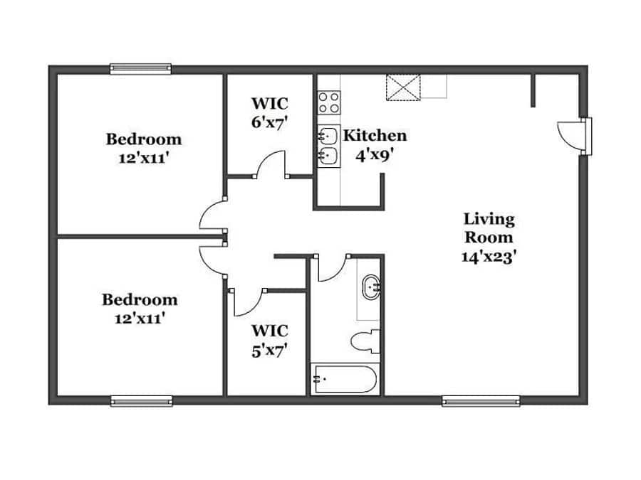 Simple Two Bedroom House Plans In Kenya Tuko co ke - 2 Bedroom House Floor Plans Kenya