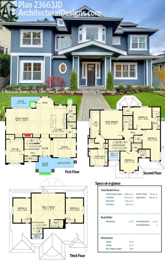 Six Bedroom Floor Plans Top Modern Architects - 6 Bedroom Floor Plans For House