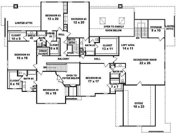 Six Bedroom Home Plan Acha Homes - Floor Plans For A Six Bedroom House