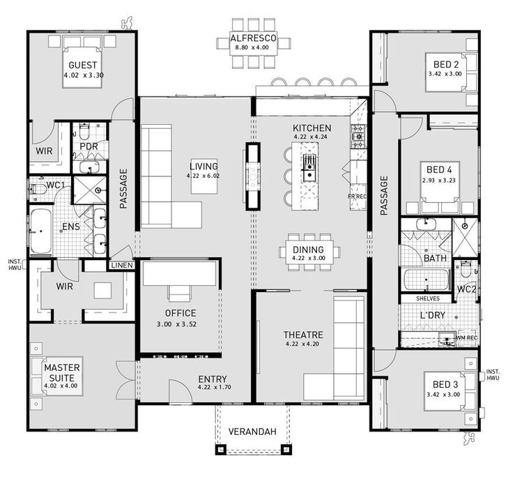 Six Bedroom House Floor Plans Feels Free To Follow Us House Floor  - Six Bedroom House Floor Plan 1 Story