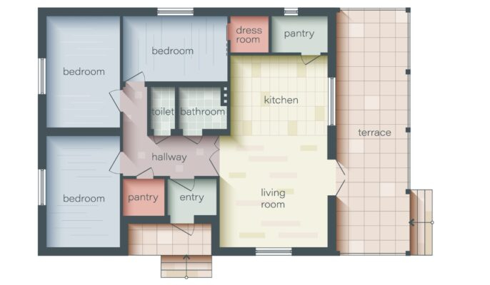 Small 3 bedroom House Design Ideas To Check Out In 2024 - Floor Plan For Small House With 3 Bedrooms And Garage