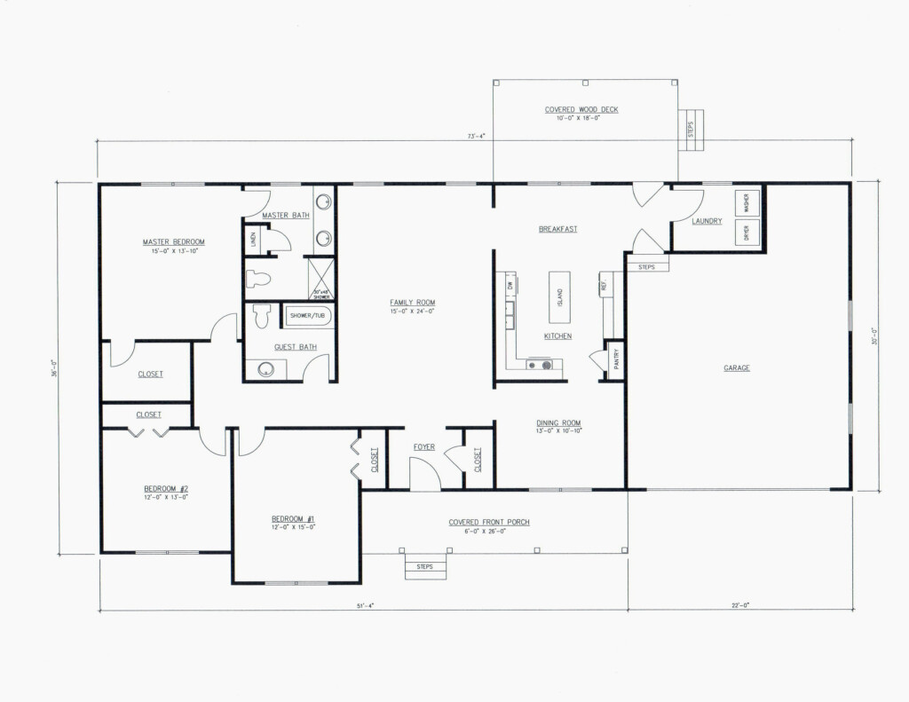 Stonebrook2 House Simple 3 Bedrooms And 2 Bath Floor Plan 1800 Sq Ft  - 3 Bedroom House Plan 2 Floor