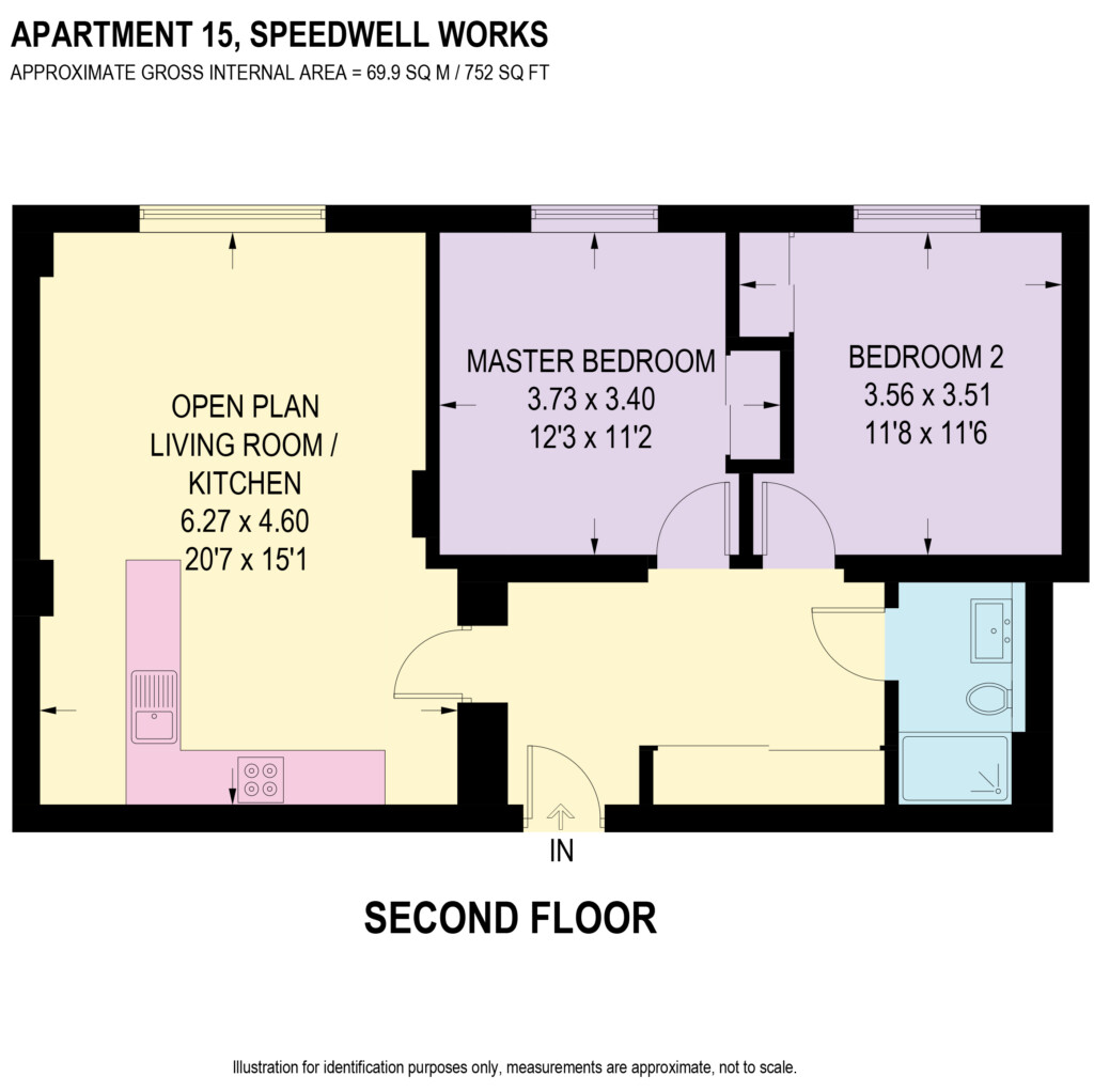 Student Apartment 2 Bedroom City Centre Sheffield Student Accommodation - 2 Bedroom Student Housing Floor Plans