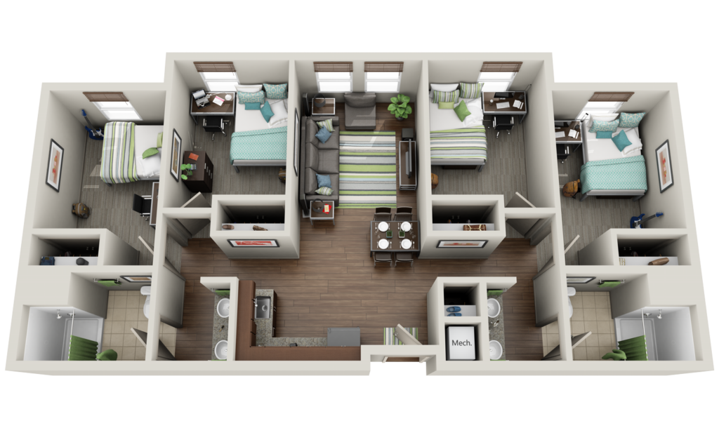 Student Apartment Floor Plans Floorplans click - 2 Bedroom Student Housing Floor Plans