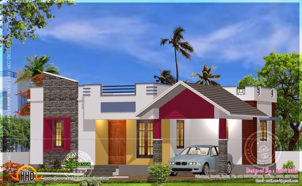 Stylish 900 Sq Ft New 2 Bedroom Kerala Home Design With Floor Plan  - 2 Bedroom House Plans In Kerala Single Floor