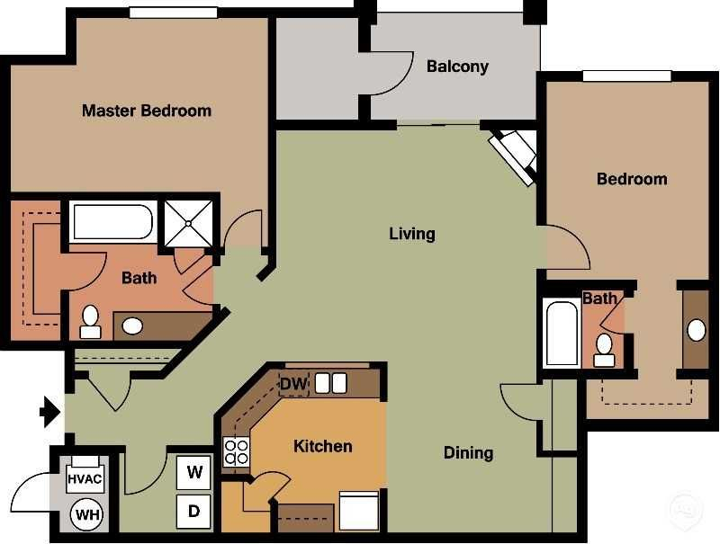 The Benefits Of A 2 Bedroom 2 Bath House Plan House Plans - 2 Bedroom 2 Bath House Plans Open Floor Plan