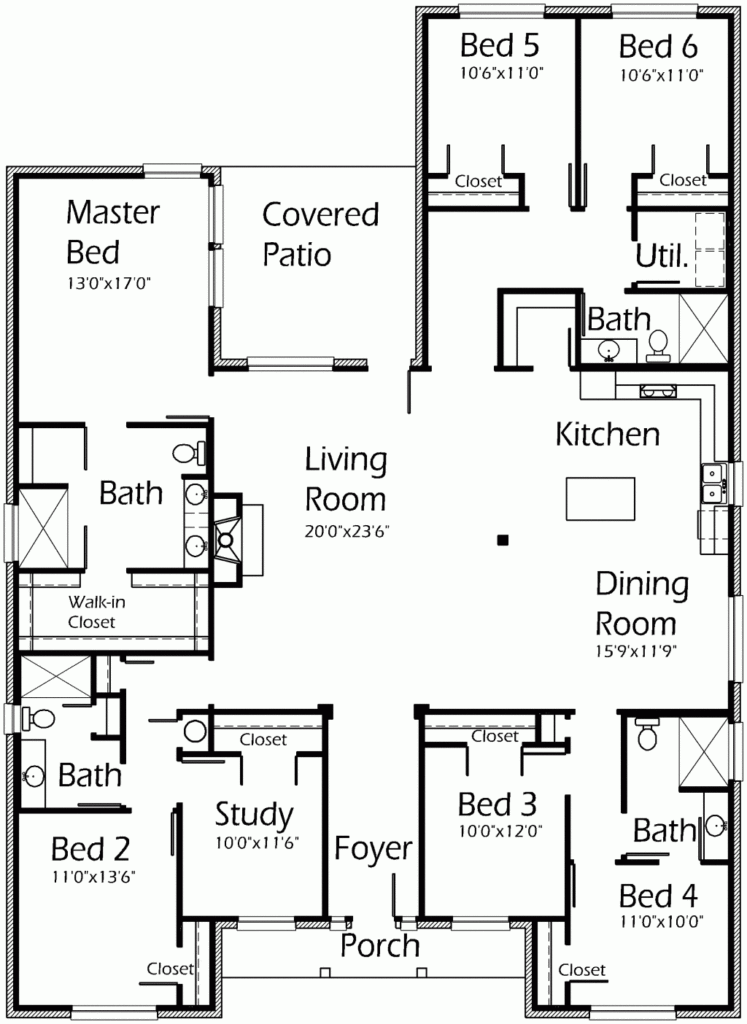 The Benefits Of Single Story 6 Bedroom House Plans House Plans - 6 Bedroom House Plans 1 Floor