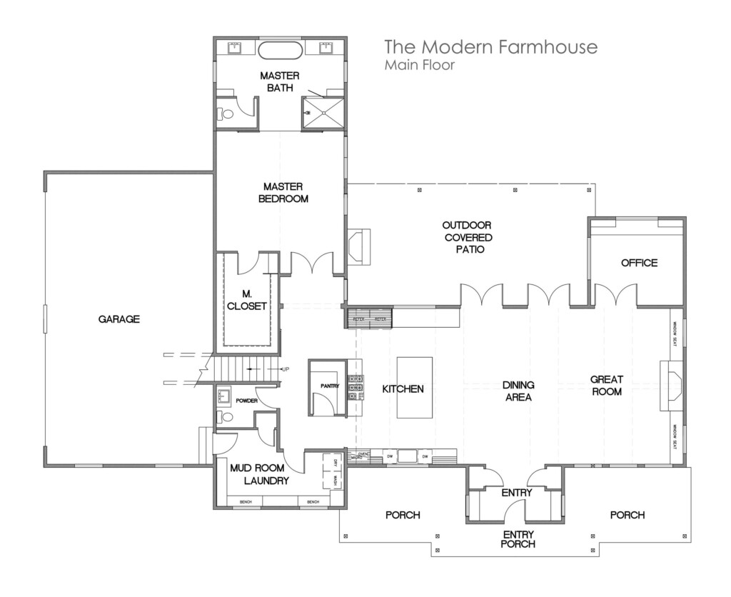 The Modern Farmhouse Floor Plan KG Designs - Modern Farm House 7 Bedroom Floor Plans