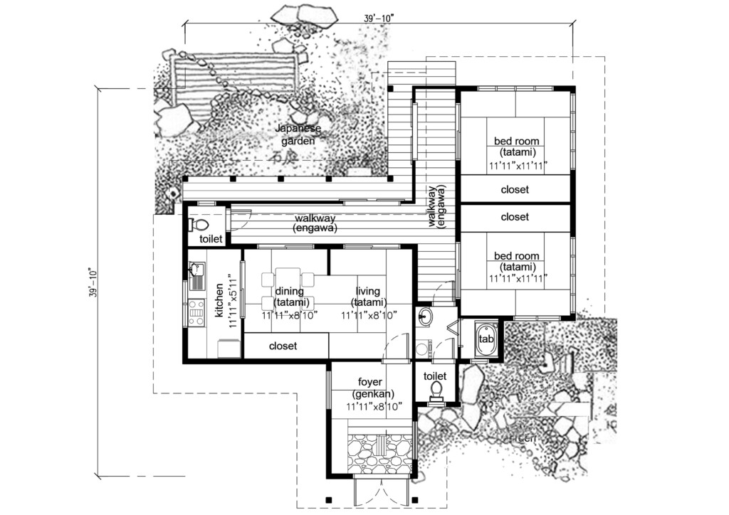 Traditional Japanese House Plan Traditional Japanese House Japanese  - 4 Bedroom Japanese House Floor Plan Traditional