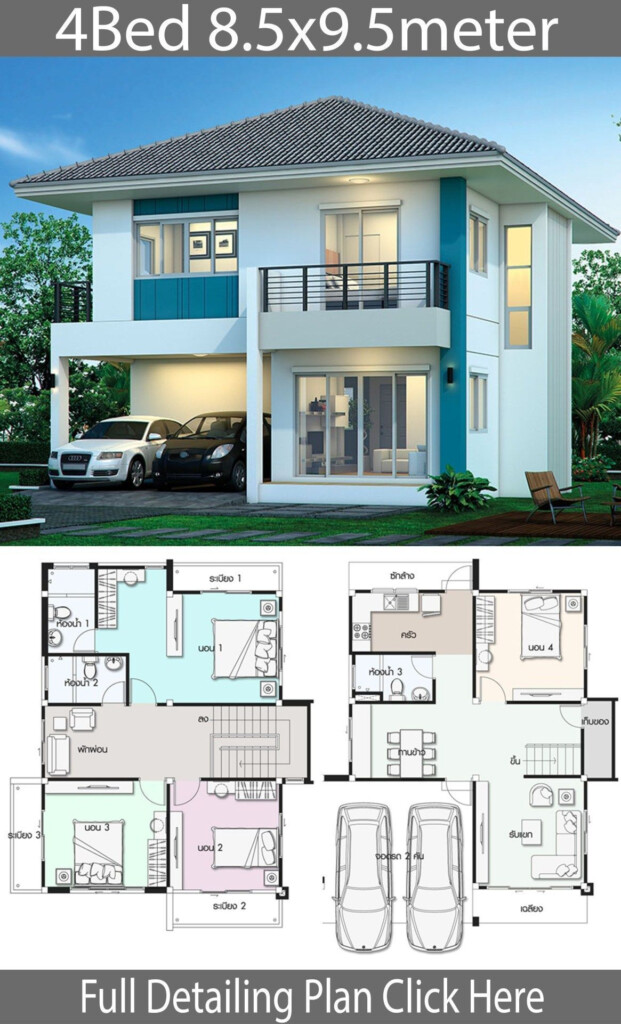 Two Storey House Design With Floor Plan Bmp go - One Bedroom Two Story House Floor Plan With Bedroom Upstairs