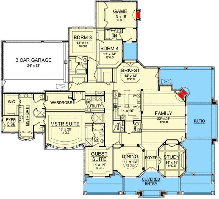 Two Story 10 Bedroom Luxury European Home With Balconies And Lower  - Modern House 10 Bedroom Floor Plan