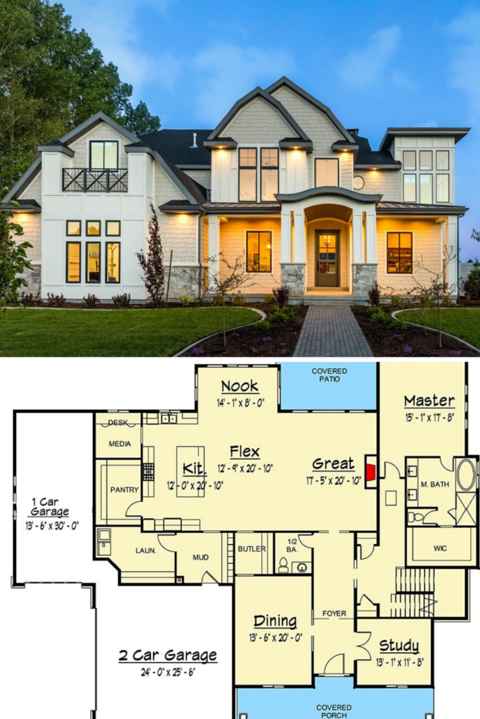 Two Story 7 Bedroom Exclusive Shingle Style Home With Optional Lower  - Floor Plan For 7 Bedroom House