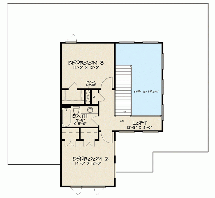 Two story Modern House Plan With A Master Bedroom On The First Floor - House Plans That Have Master Bedroom On 1st Floor