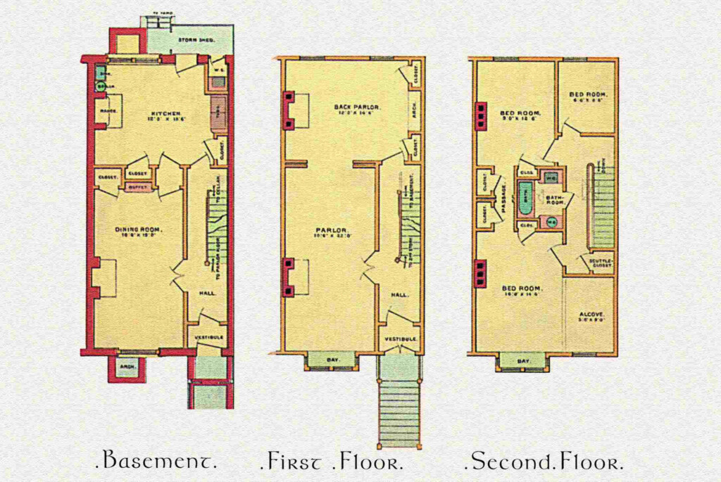 Victorian Floor Plans Historic Floorplans click - Six Bedroom House 1880's Floor Plan